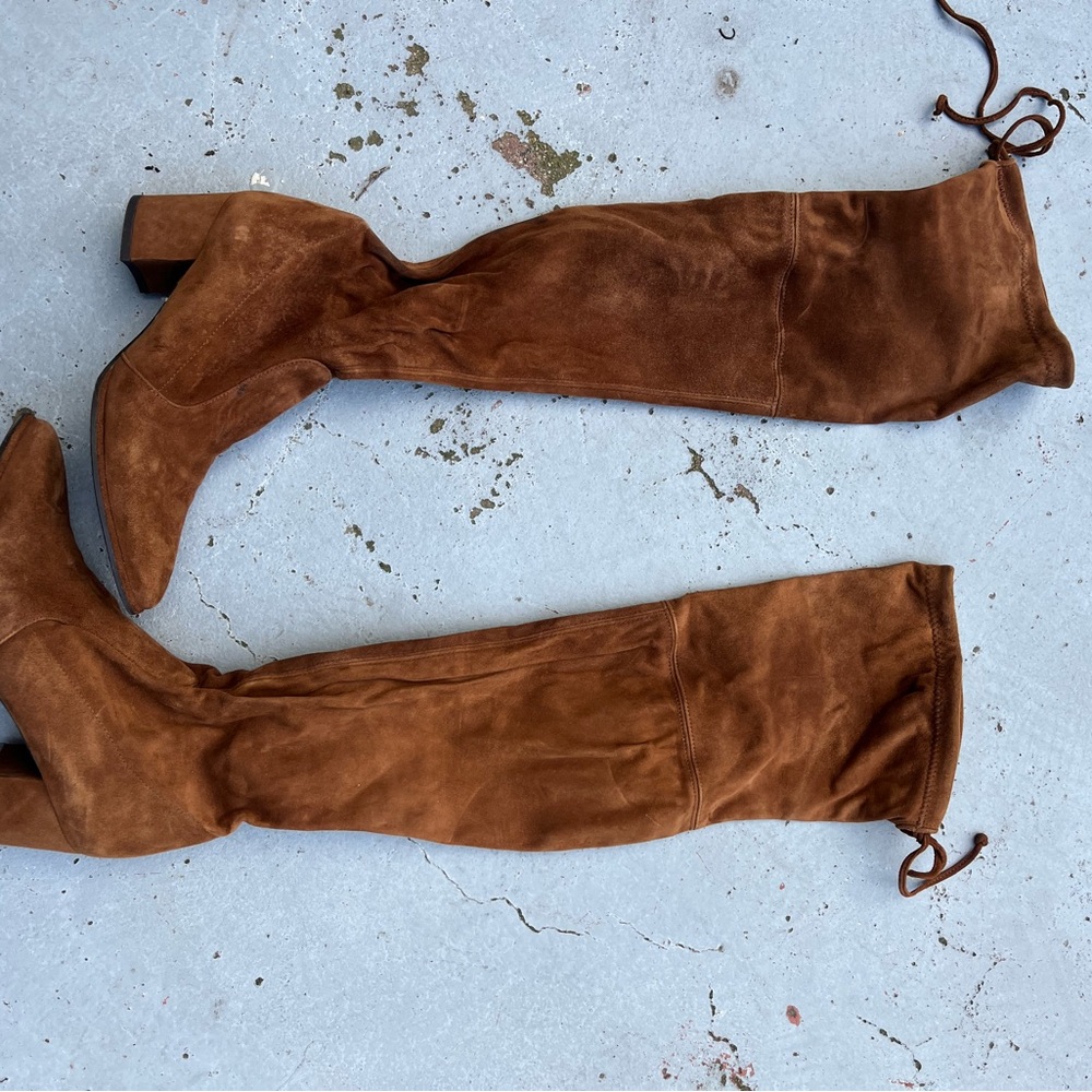Stuart Weitzman Brown Over the Knee Boots the famous Irena boot